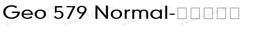 Geo 579 Normal字体转换